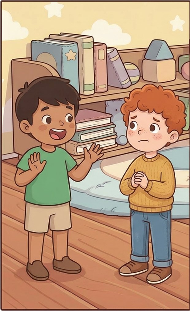 A SparkStories comic-strip social story